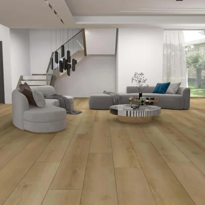 Vinylgolv LVT Almond GD i vardagsrum.